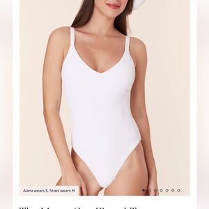 The Marco One Piece - Eco Ribbed - White - Long Torso